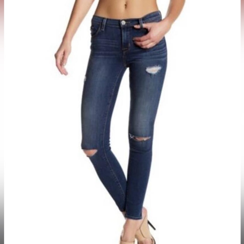 Hudson jeans Krista skinny w/raw hem